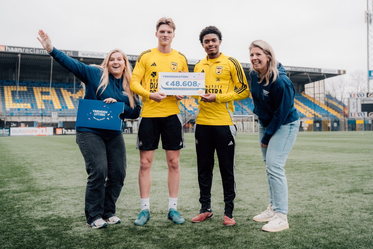 Recordopbrengst VriendenLoterij voor Jeugdopleiding SC Cambuur