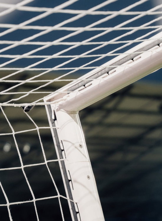 Doelnet in het stadionlicht