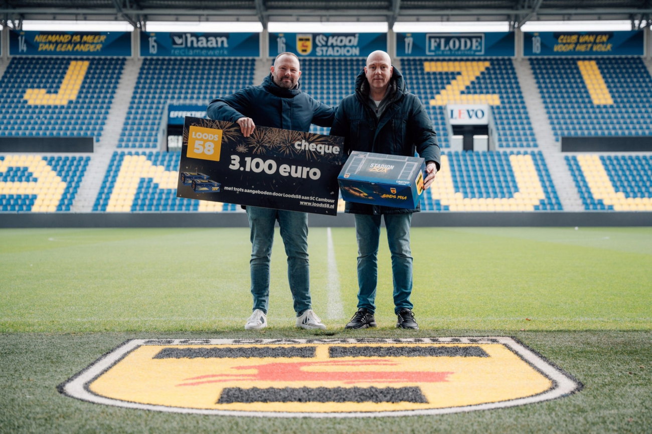 SC Cambuur ontvangt fraaie cheque van Loods 58