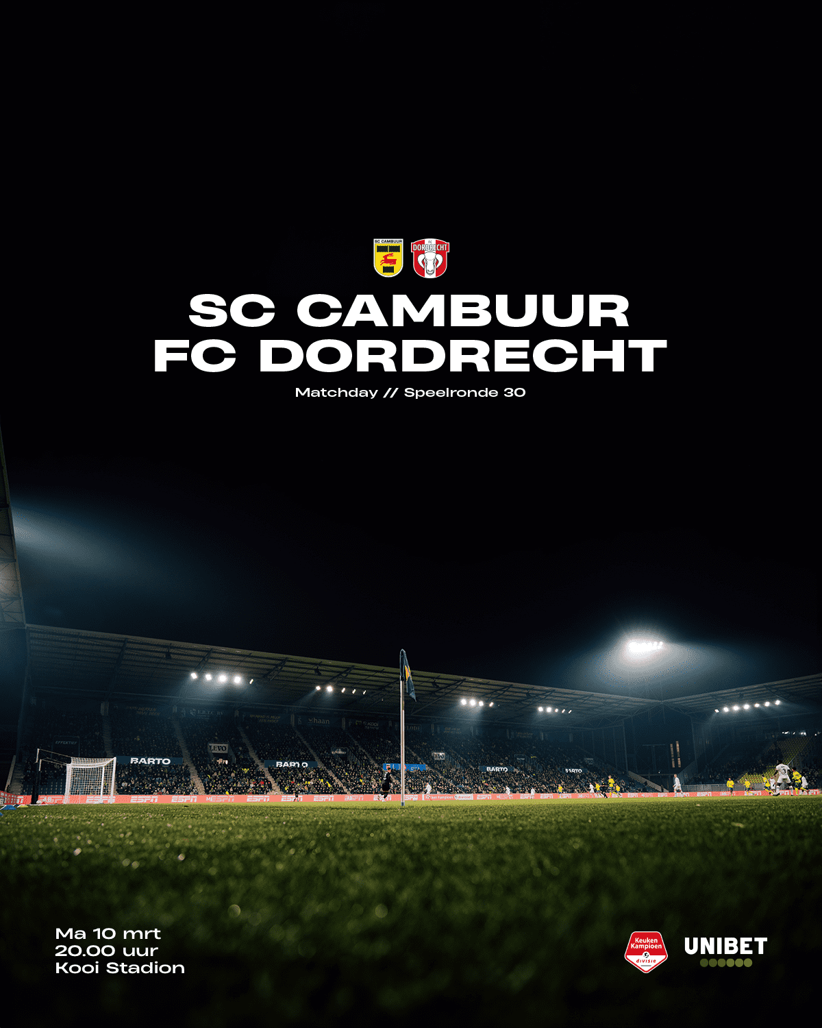 MATCHDAY: SC Cambuur – FC Dordrecht