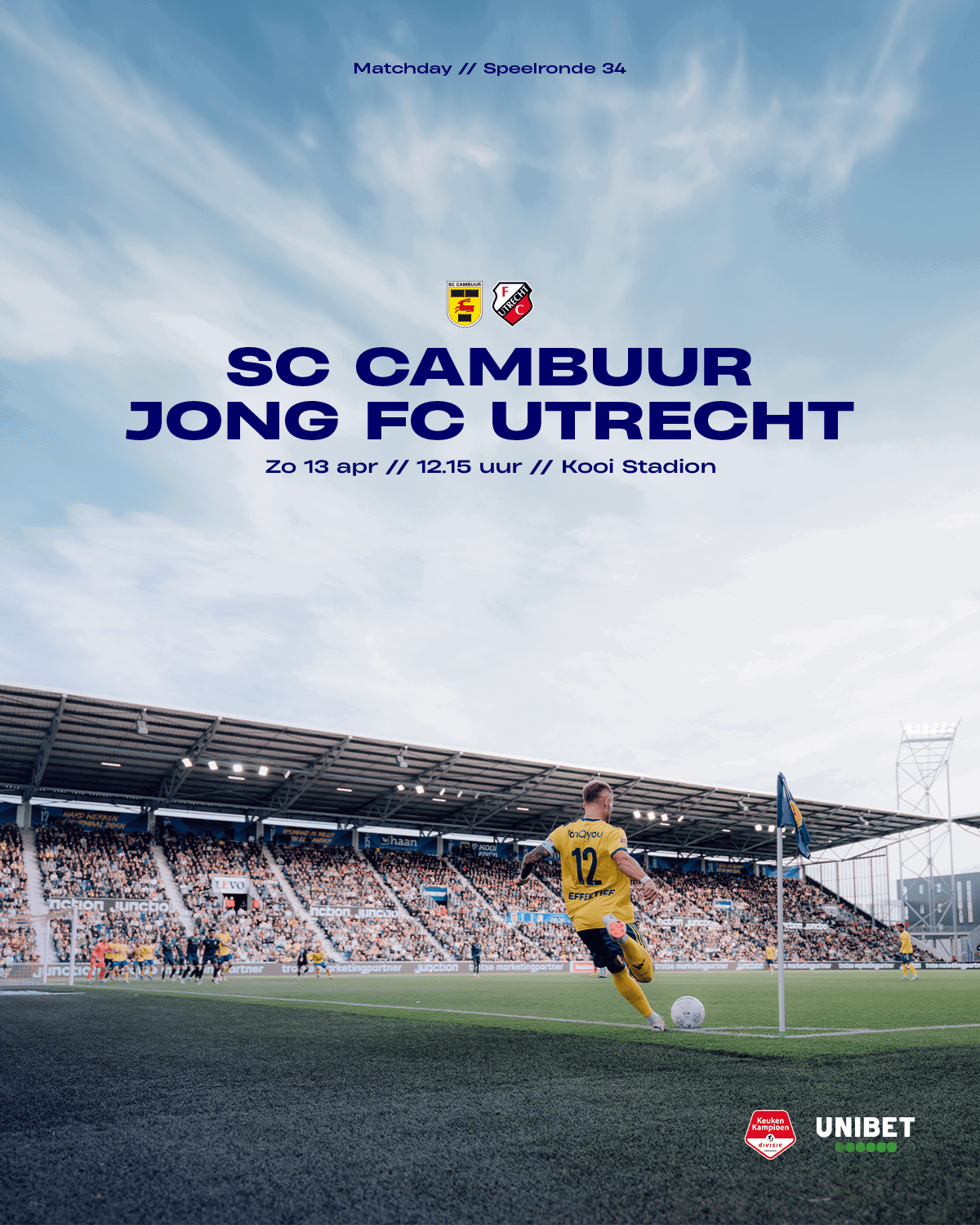 MATCHDAY: SC Cambuur – Jong FC Utrecht