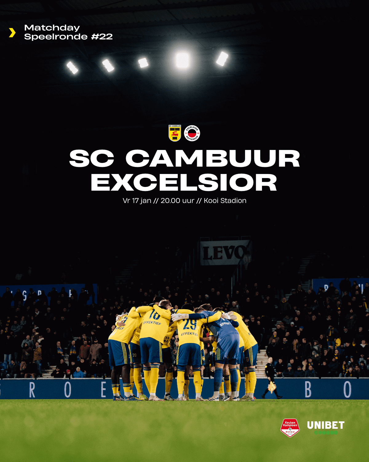 MATCHDAY: SC Cambuur – Excelsior