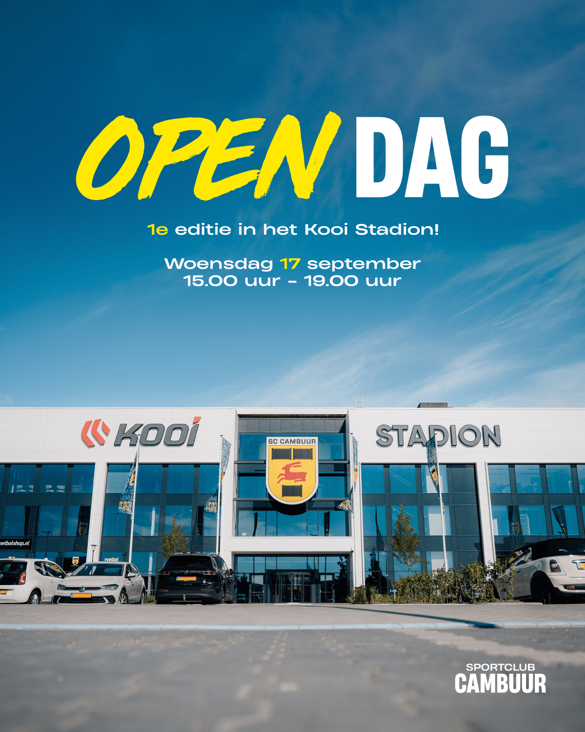Voor in de agenda: Open Dag dit jaar op 17 september