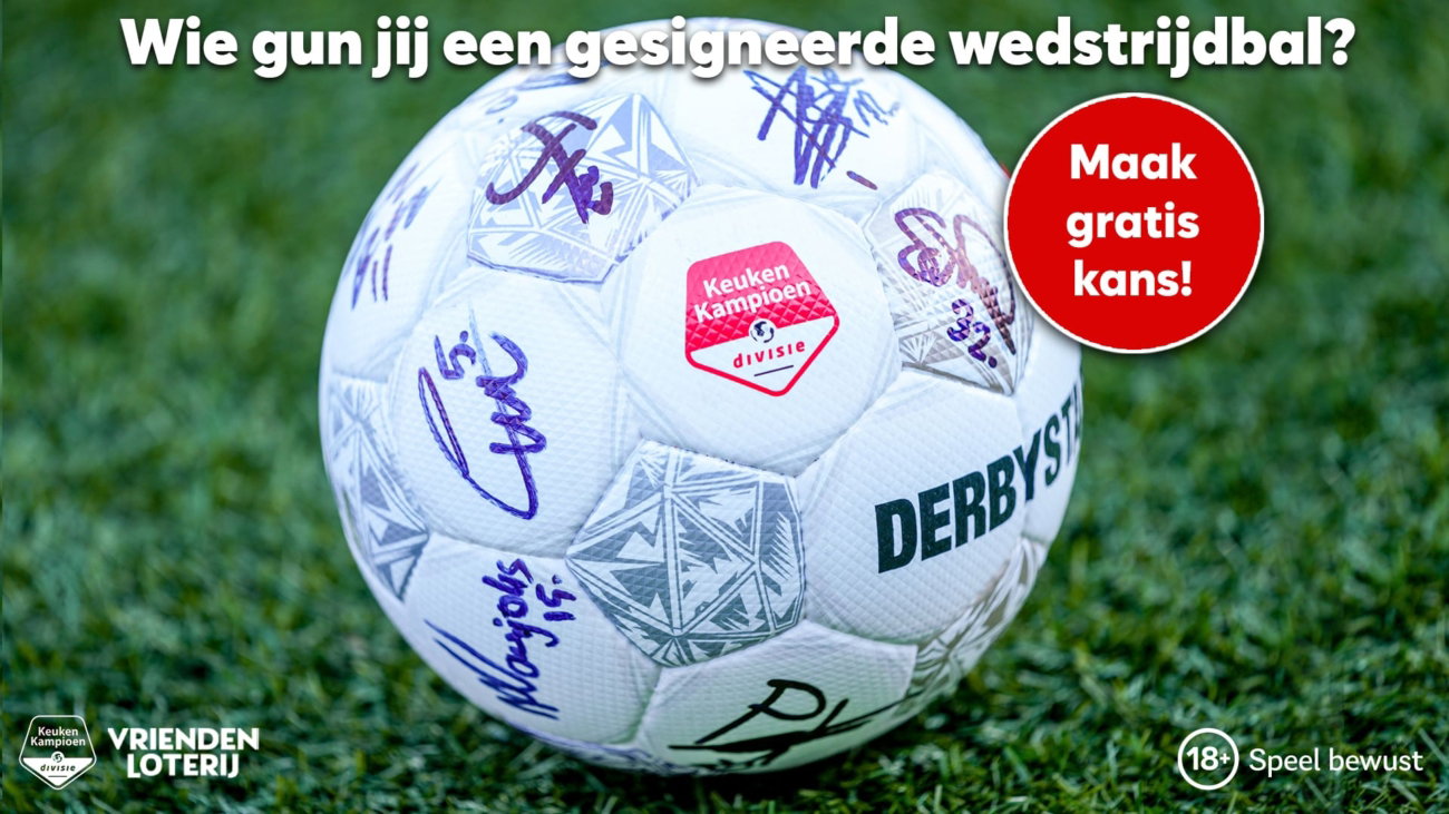 Wie gun jij een gesigneerde wedstrijdbal?