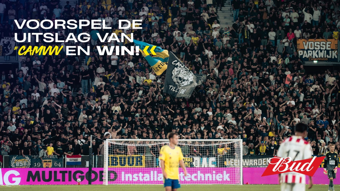 Voorspel de uitslag van SC Cambuur – VVV-Venlo en win een Bud-prijzenpakket