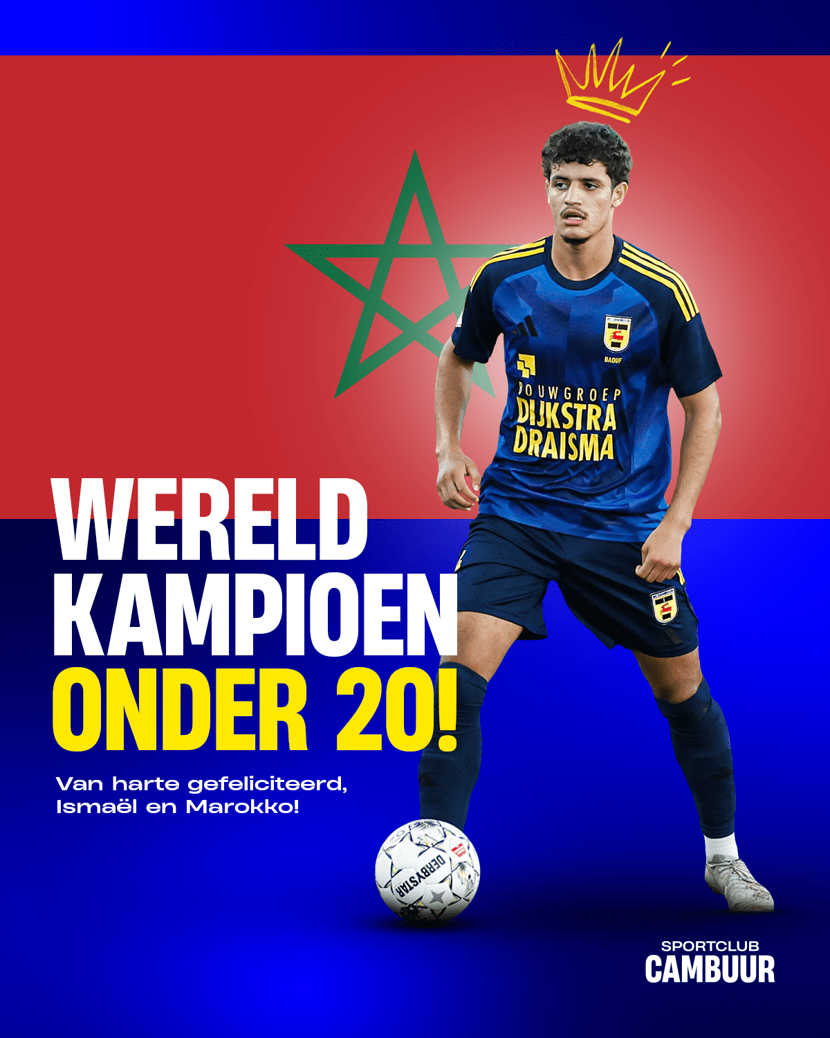 Ismaël Baouf en Marokko O20 kronen zich tot wereldkampioen