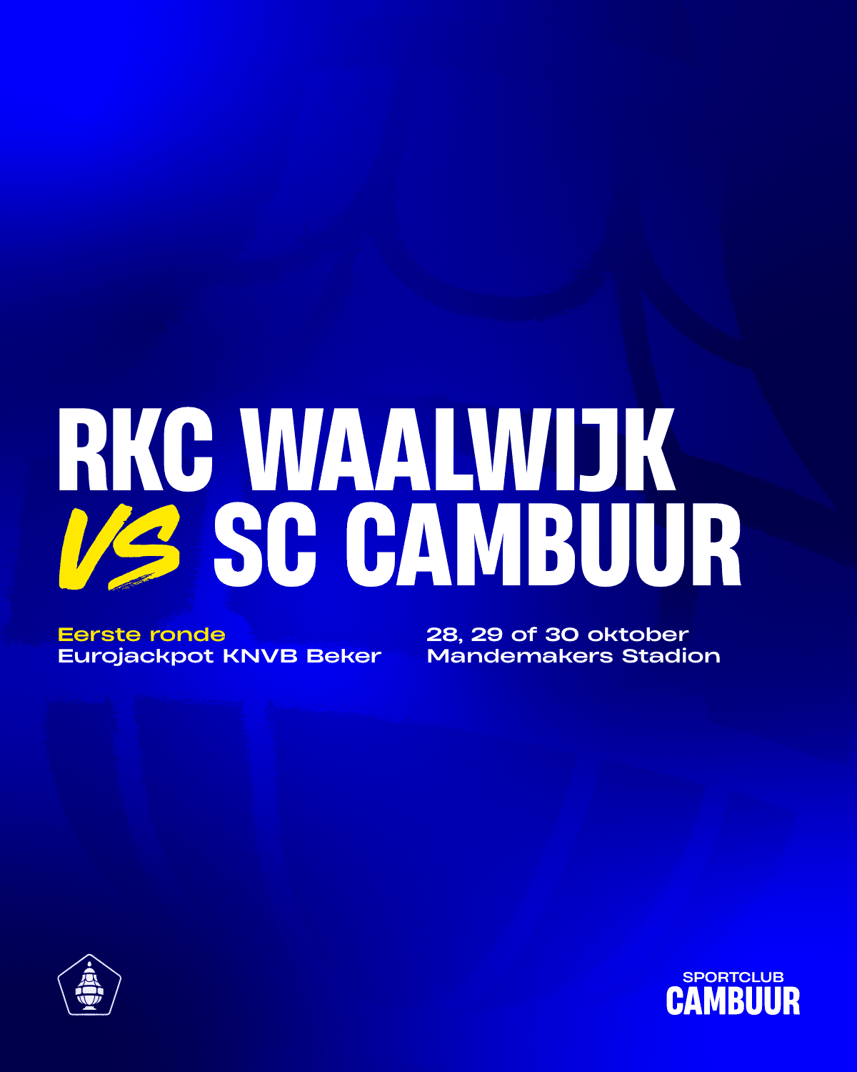 SC Cambuur treft RKC Waalwijk in eerste ronde KNVB Beker