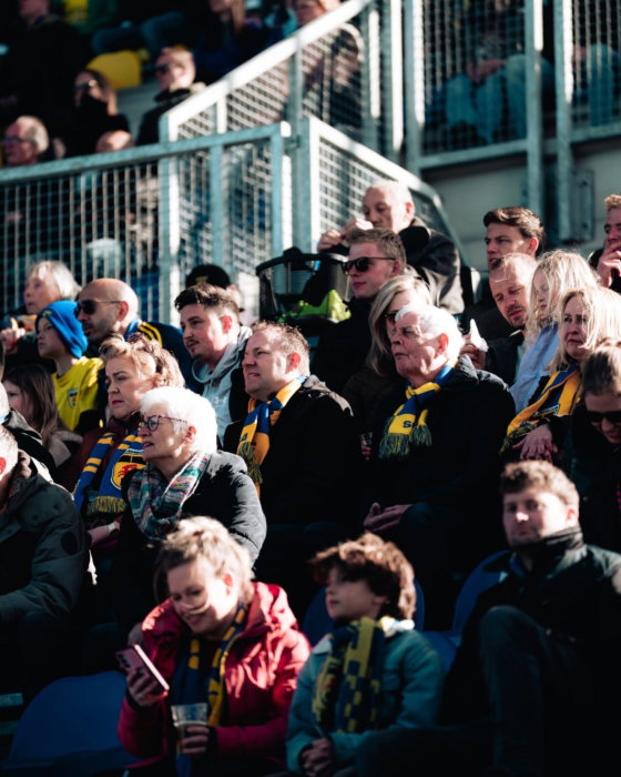 Supporters op de tribune