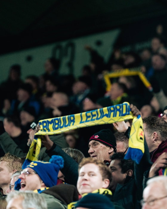 Supporter met sjaal Cambuur Leeuwarden