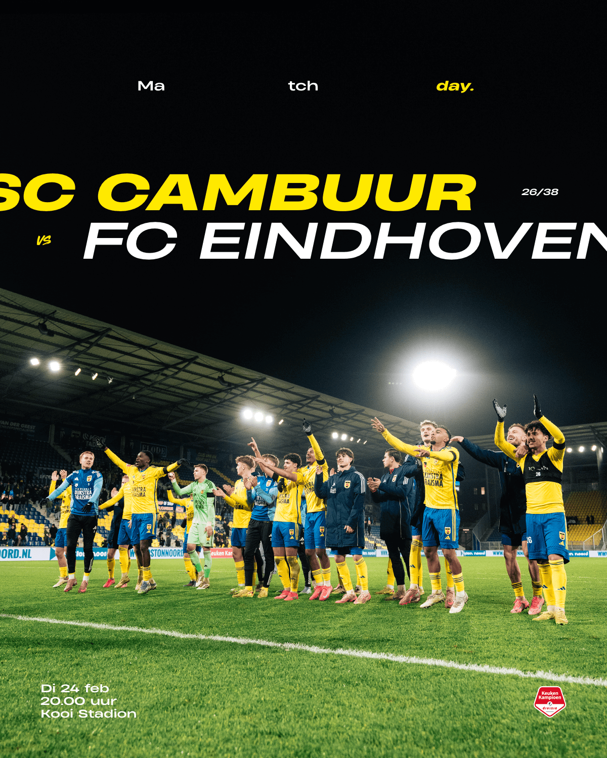 MATCHDAY: SC Cambuur – FC Eindhoven