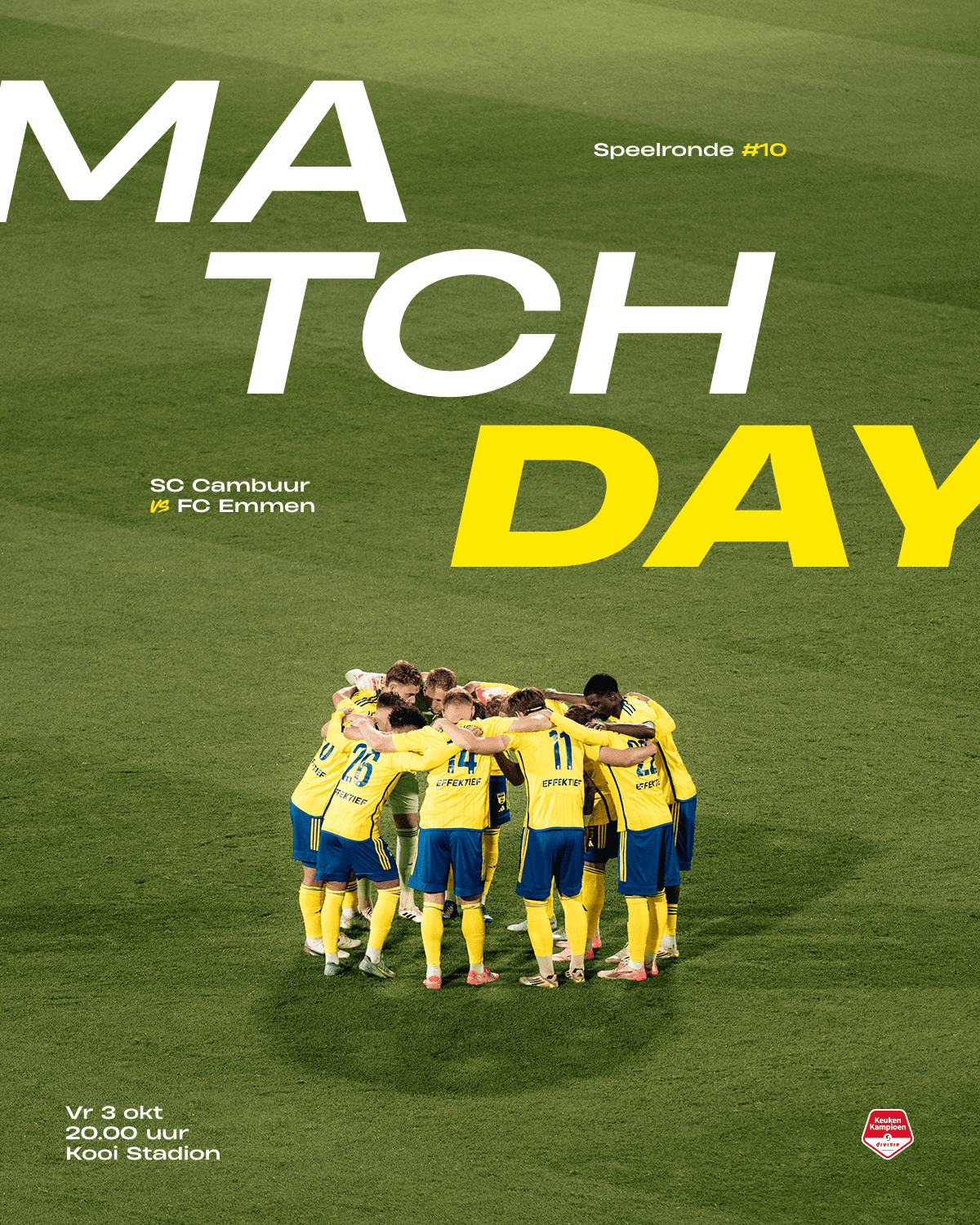MATCHDAY: SC Cambuur – FC Emmen