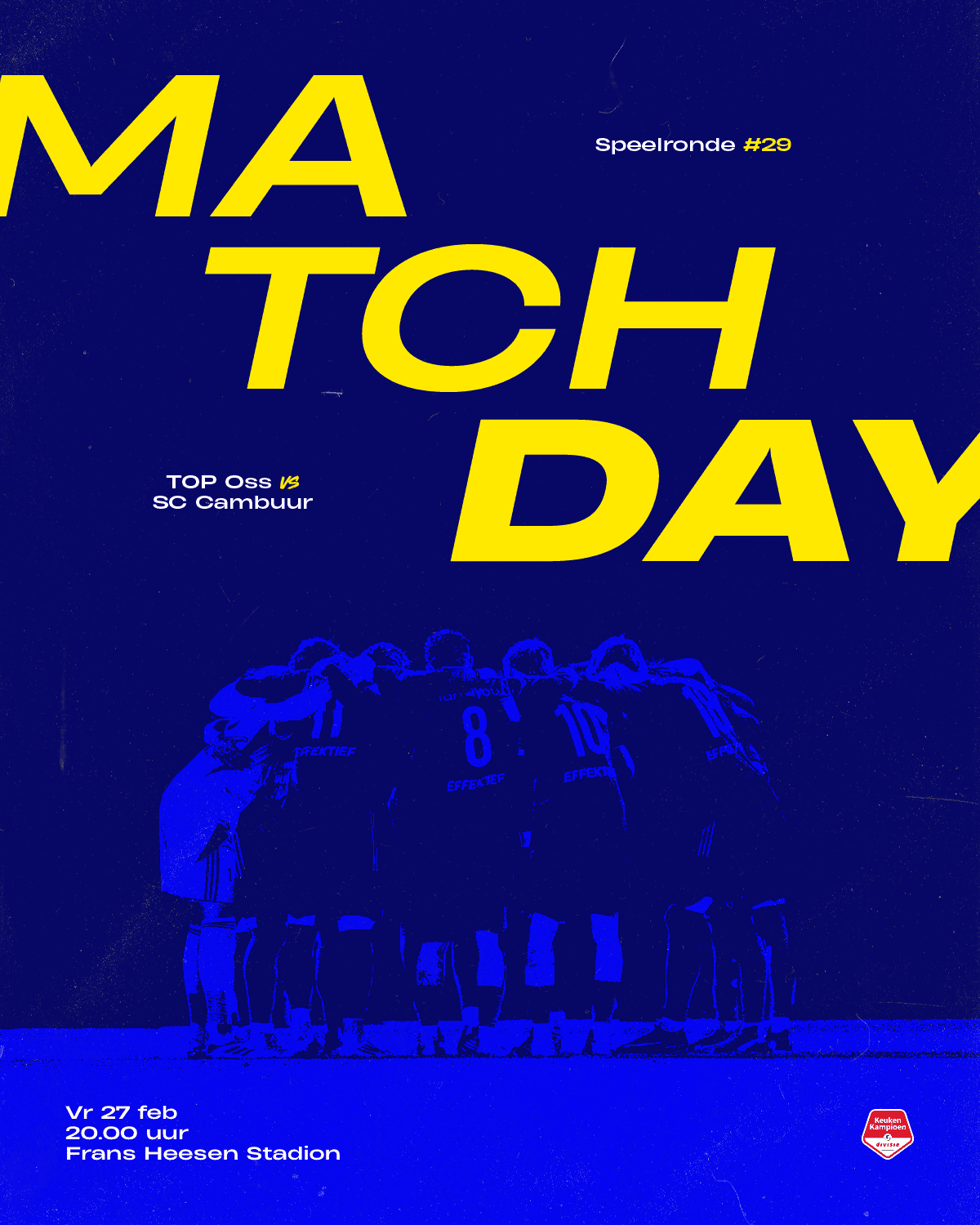 MATCHDAY: TOP Oss – SC Cambuur