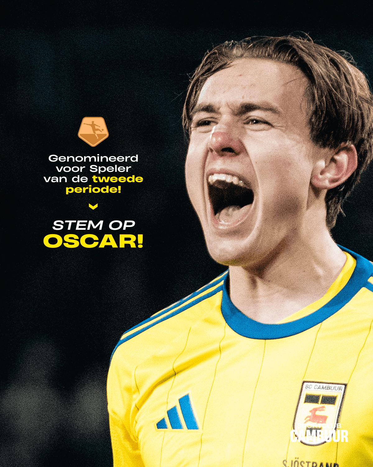 Oscar Sjöstrand genomineerd voor Bronzen Schild