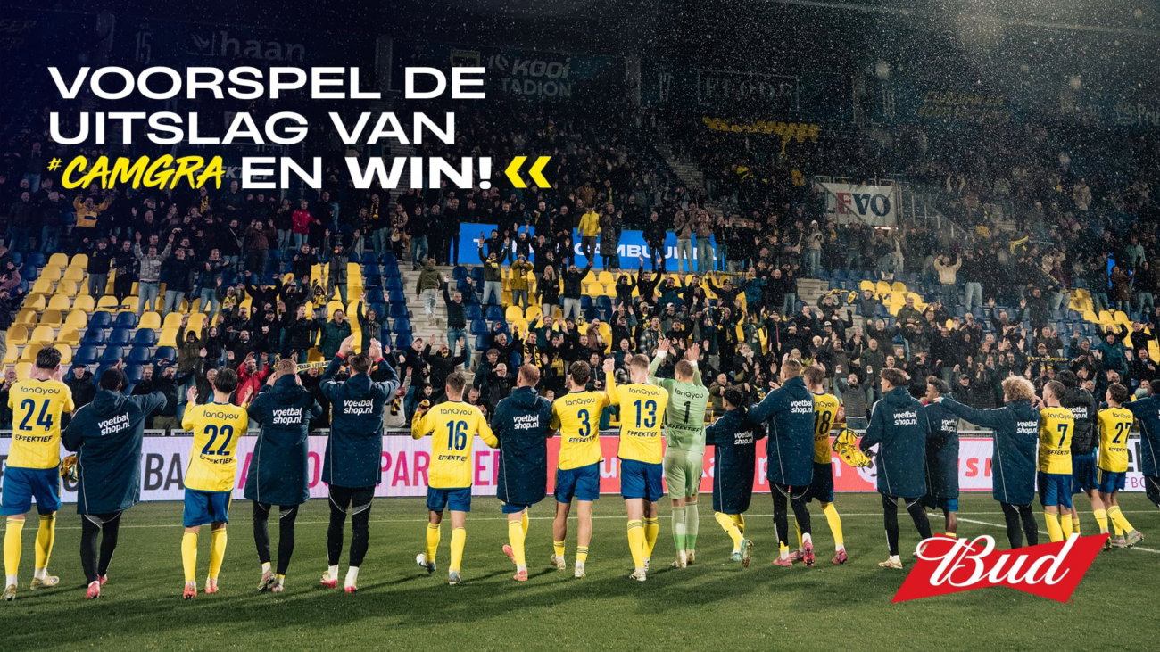 Voorspel de uitslag van SC Cambuur – De Graafschap en win een Bud-prijzenpakket