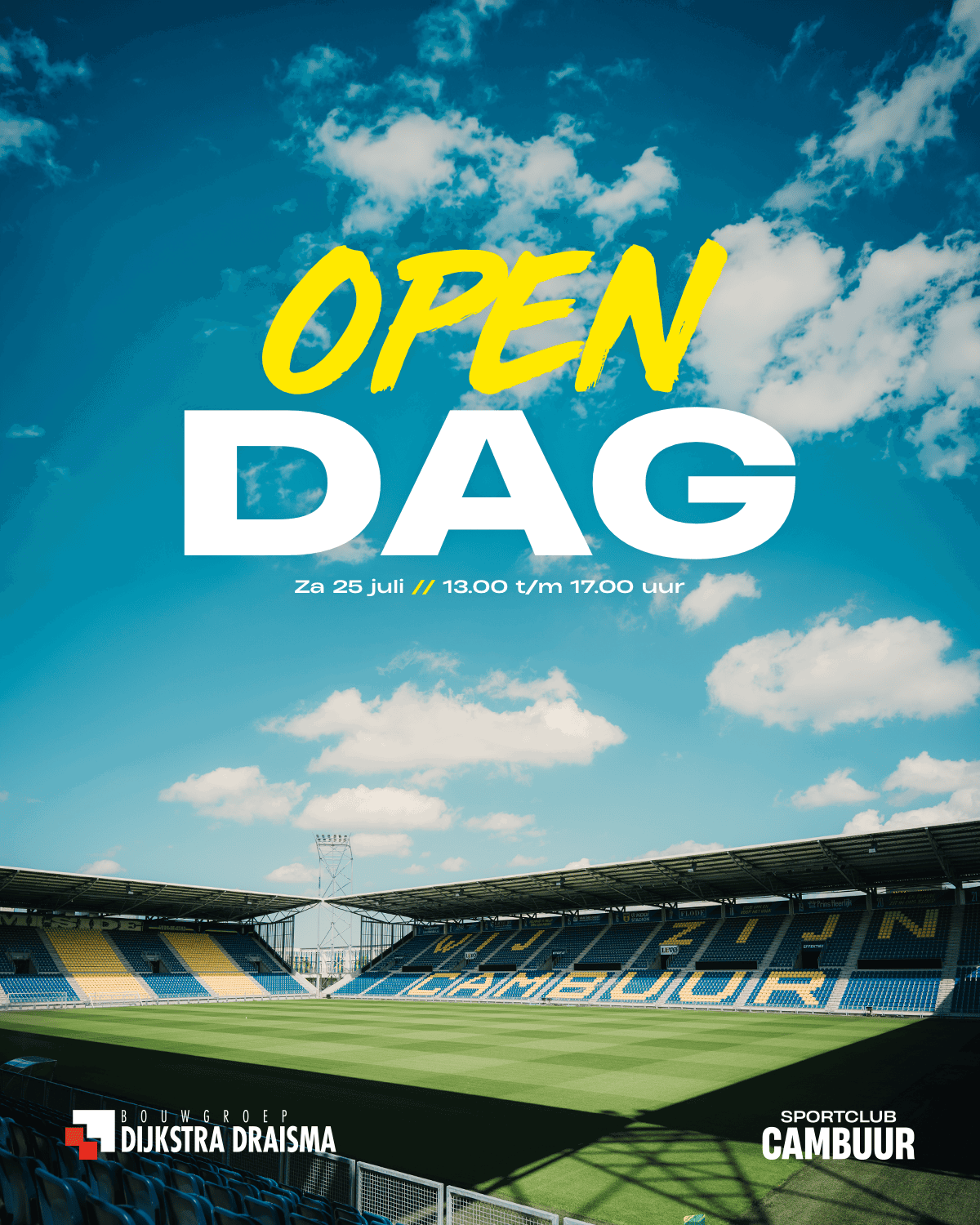 Programma Open Dag SC Cambuur zaterdag 25 juli