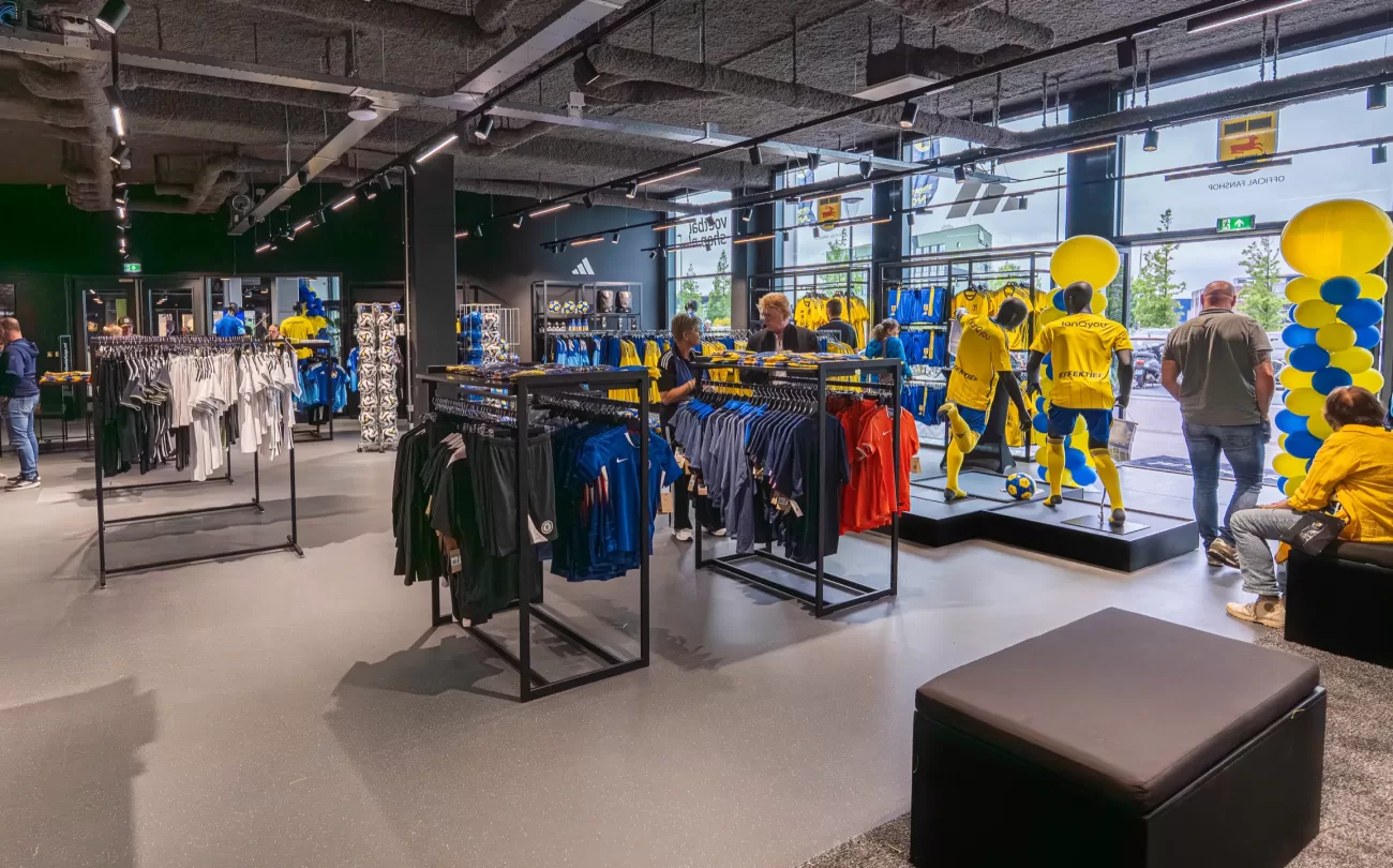 Overzicht van de Cambuur fanshop
