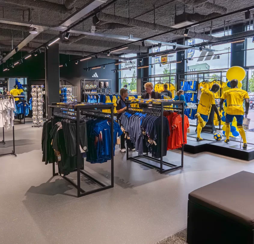 Overzicht van de Cambuur fanshop